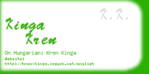 kinga kren business card